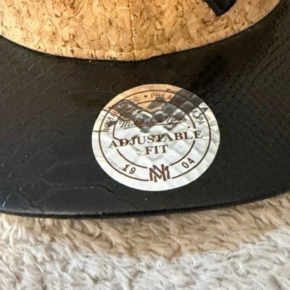 Mitchell & Ness New England Patriots Cork Black Snakeskin Snapback Hat NFL Cap